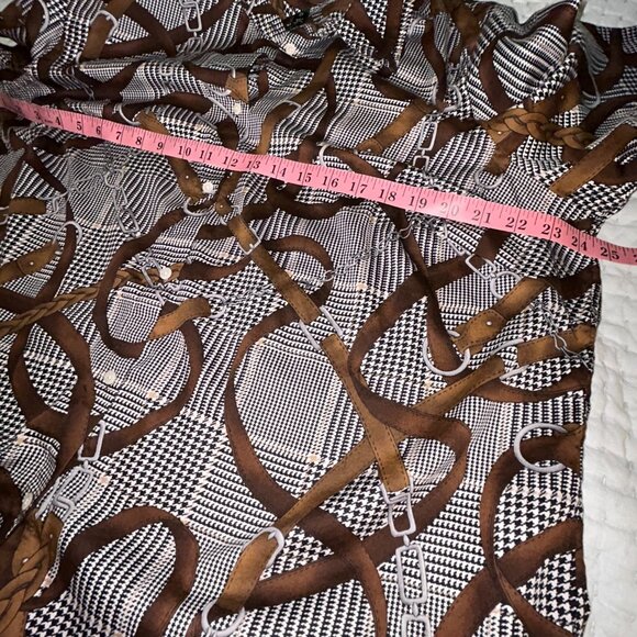 Lauren Ralph Lauren Vintage Equestrian Print Button Down plus size 2X - Picture 4 of 9